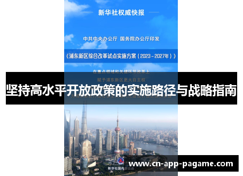 坚持高水平开放政策的实施路径与战略指南